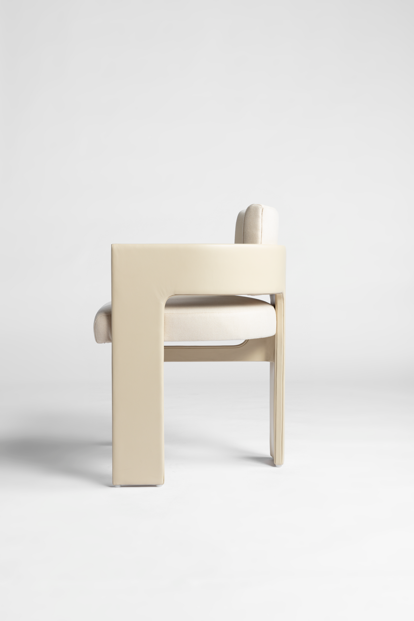Shown in Almond Leather frame with Almond Wool cushions