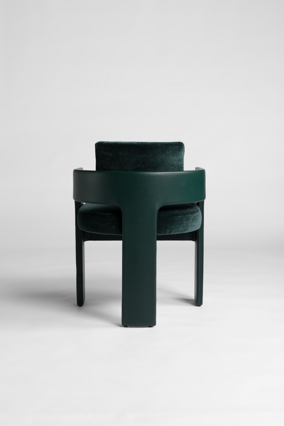 Shown in Pine Green Leather frame with Pine Green Mohair cushions