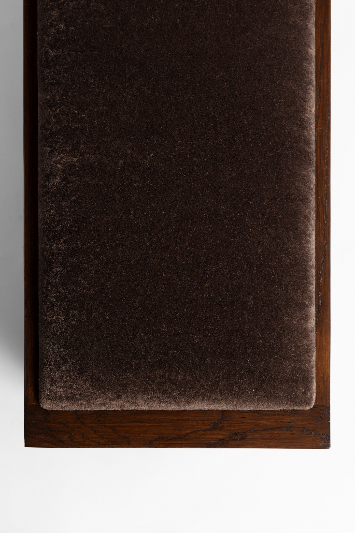 Shown in Mocha Oak frame with Chocolate Mohair Boucle top