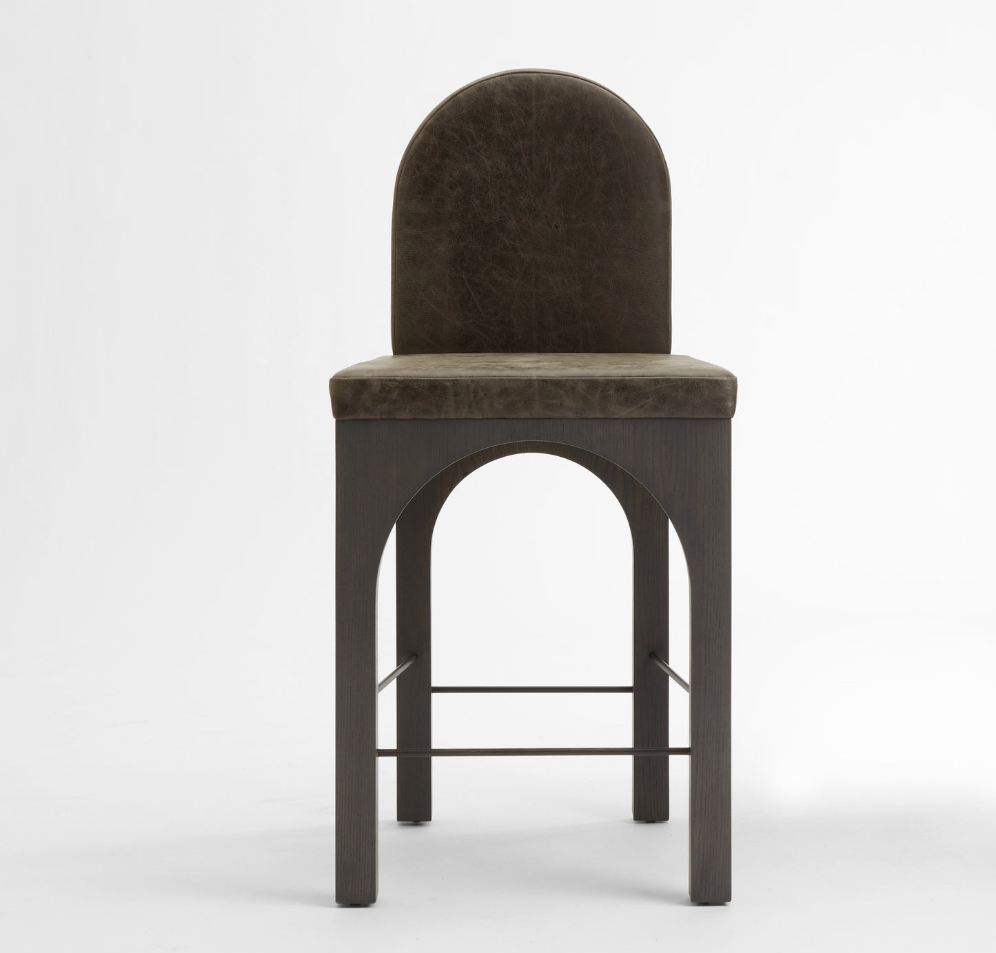 Shown in Charcoal Oak base finish with Blackened Steel foot rest