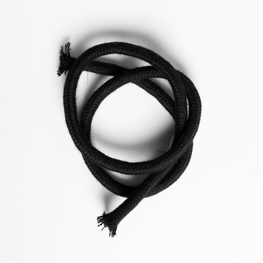 Black Braided Cotton Rope
