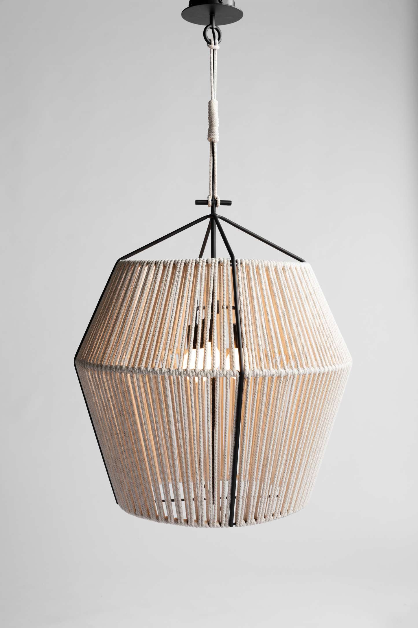Gem Full Large Natural White Cotton Pendant - Expedited