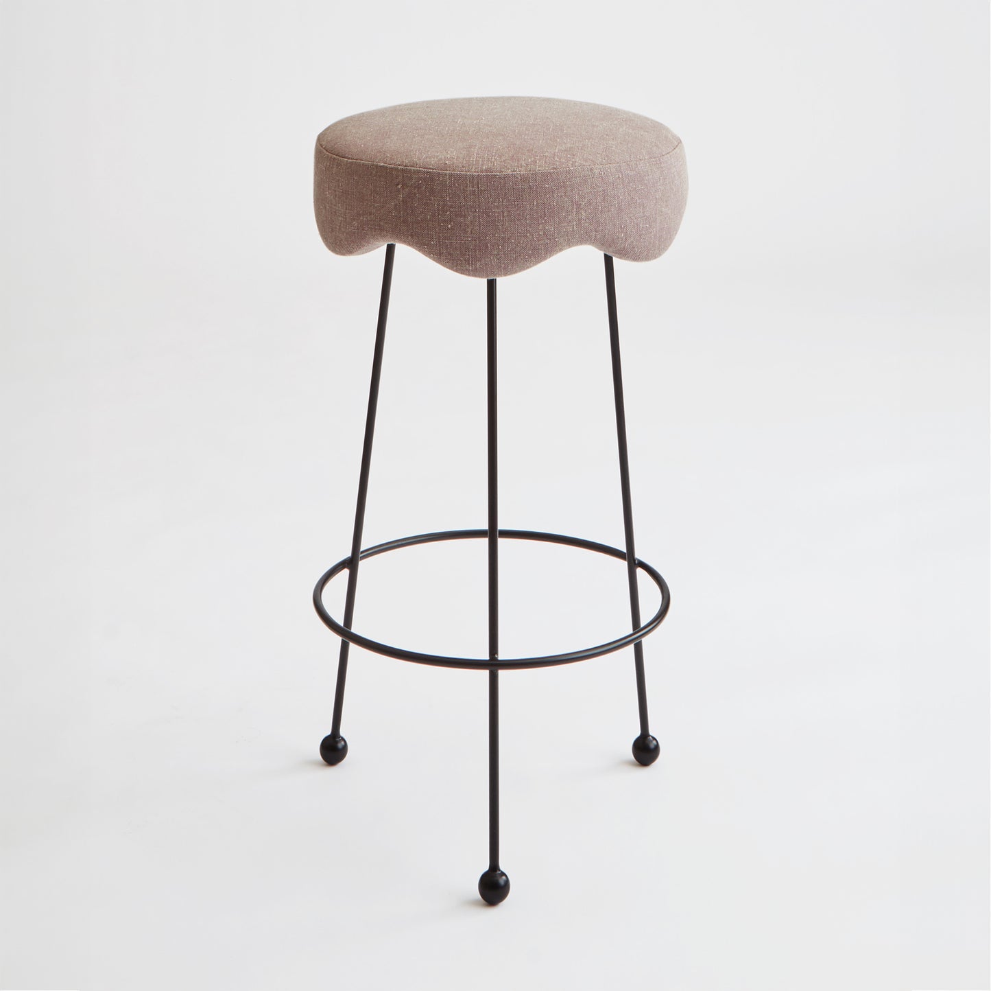 Shown in Hand-forged iron in Black satin finish and COM