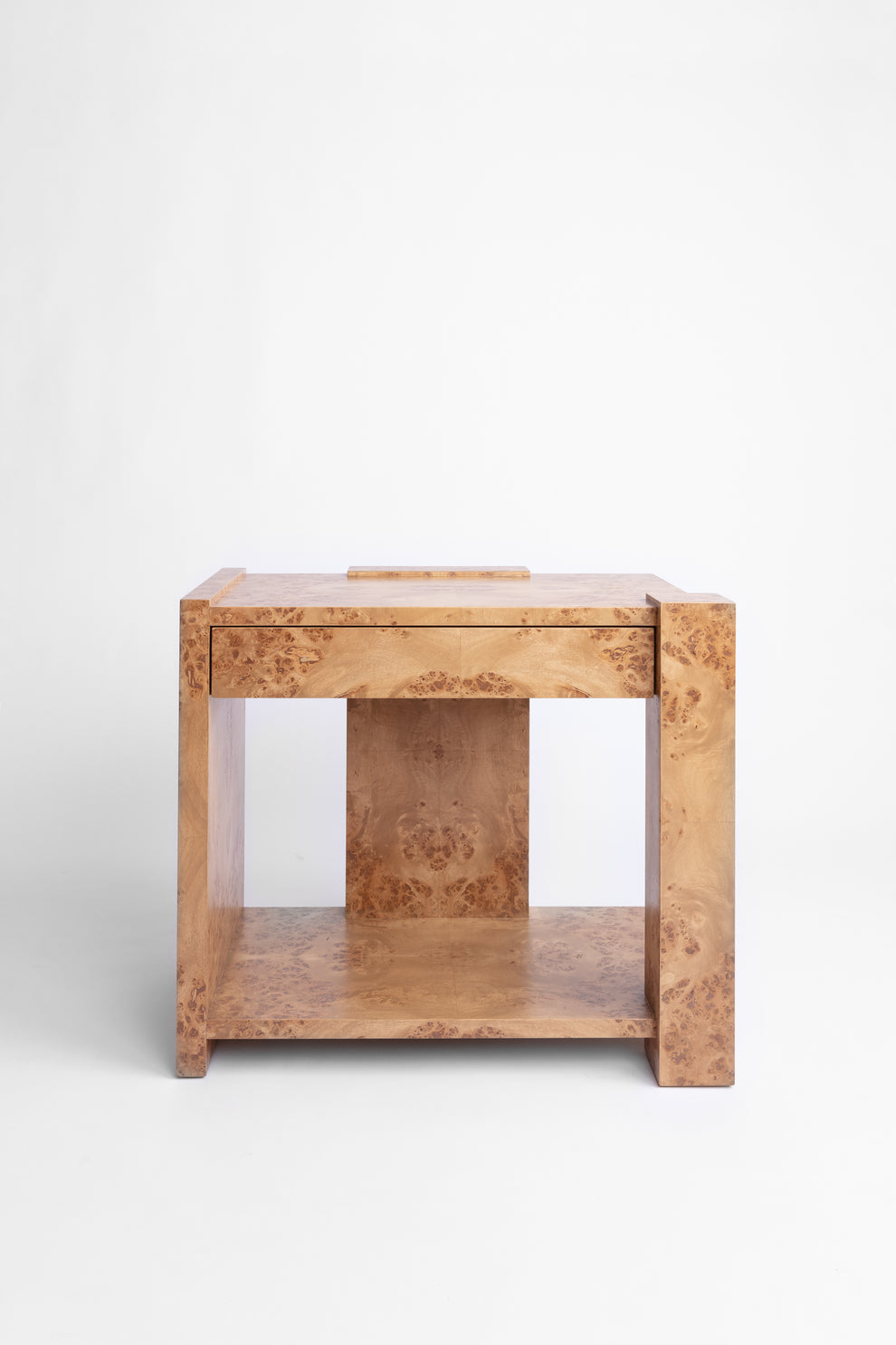 Shown in left orientation in Honey Mappa Burl