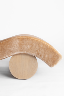 Shown in Natural Oak base with fabric from Dedar