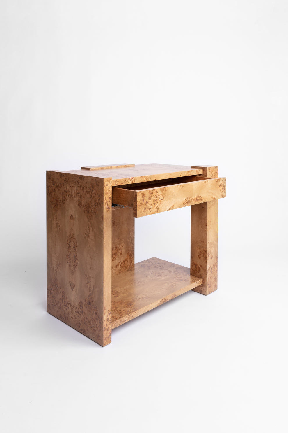 Shown in left orientation in Honey Mappa Burl