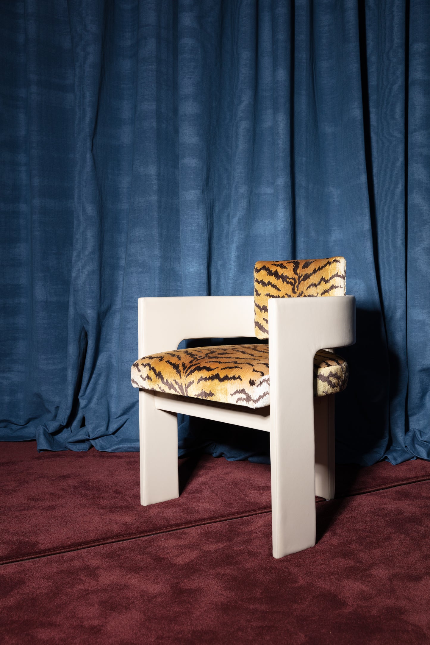 C Back Upholstered Chair - COM