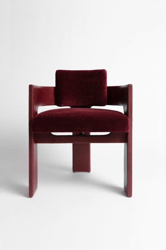 C Back Upholstered Chair - COM