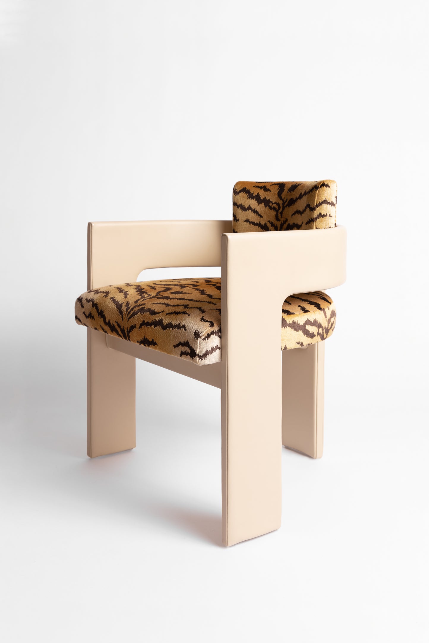 C Back Upholstered Chair - COM