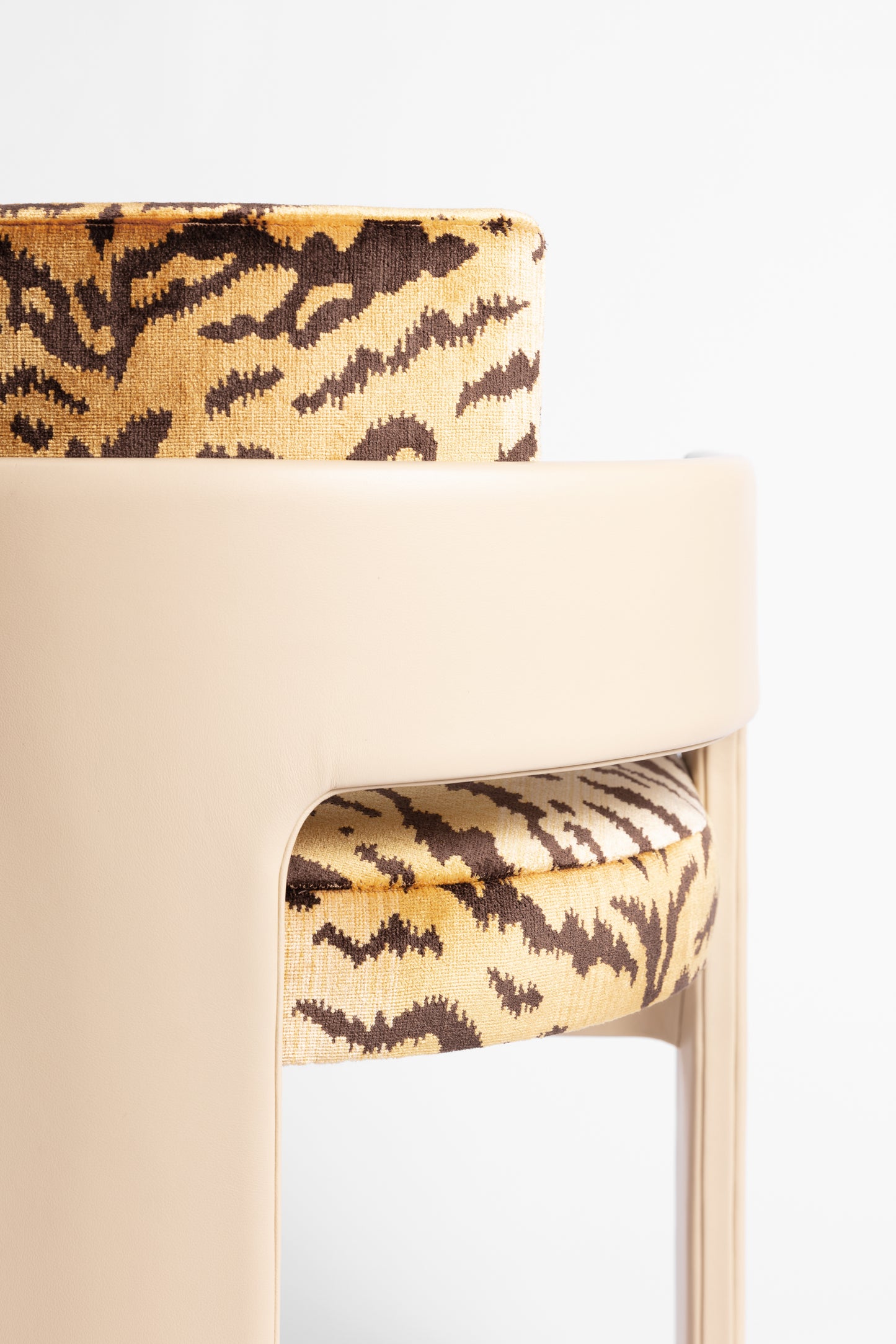 C Back Upholstered Chair - COM