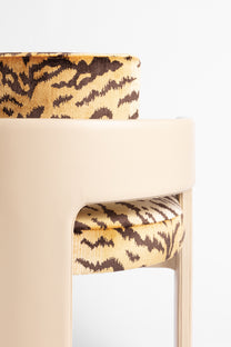C Back Upholstered Chair - COM
