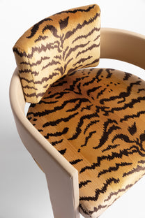 C Back Upholstered Chair - COM
