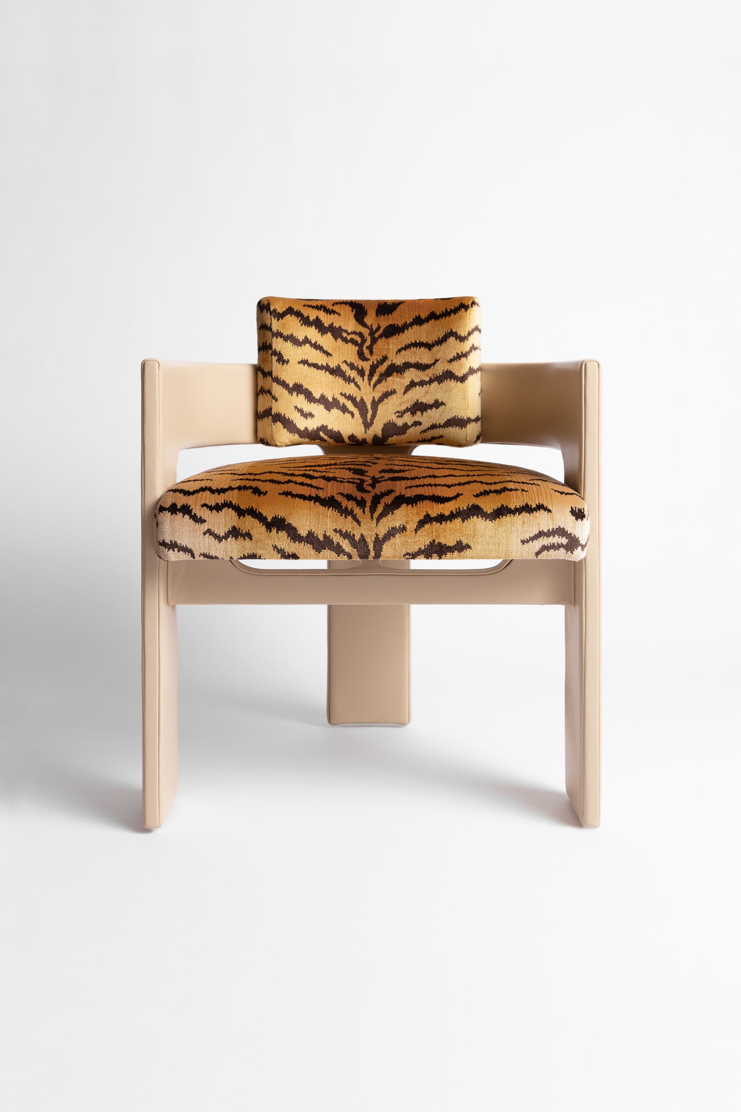 C Back Upholstered Chair - COM