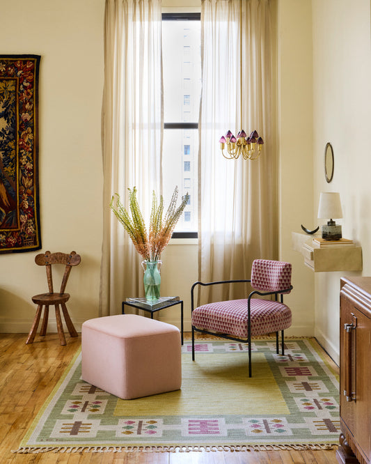 C Back Lounge Chair and Waterfall Ottoman, Available Now