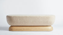 Shown in Natural Oak base with Boucle fabric