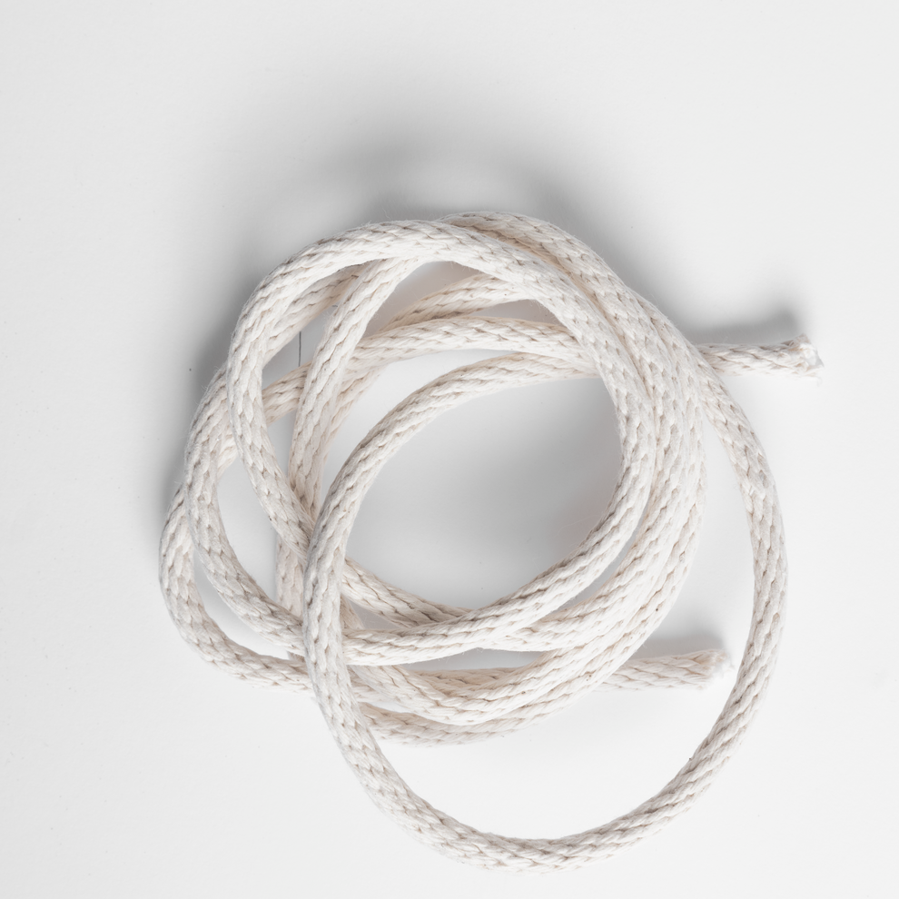 Rope - Natural White Braided Cotton – Cuff Studio