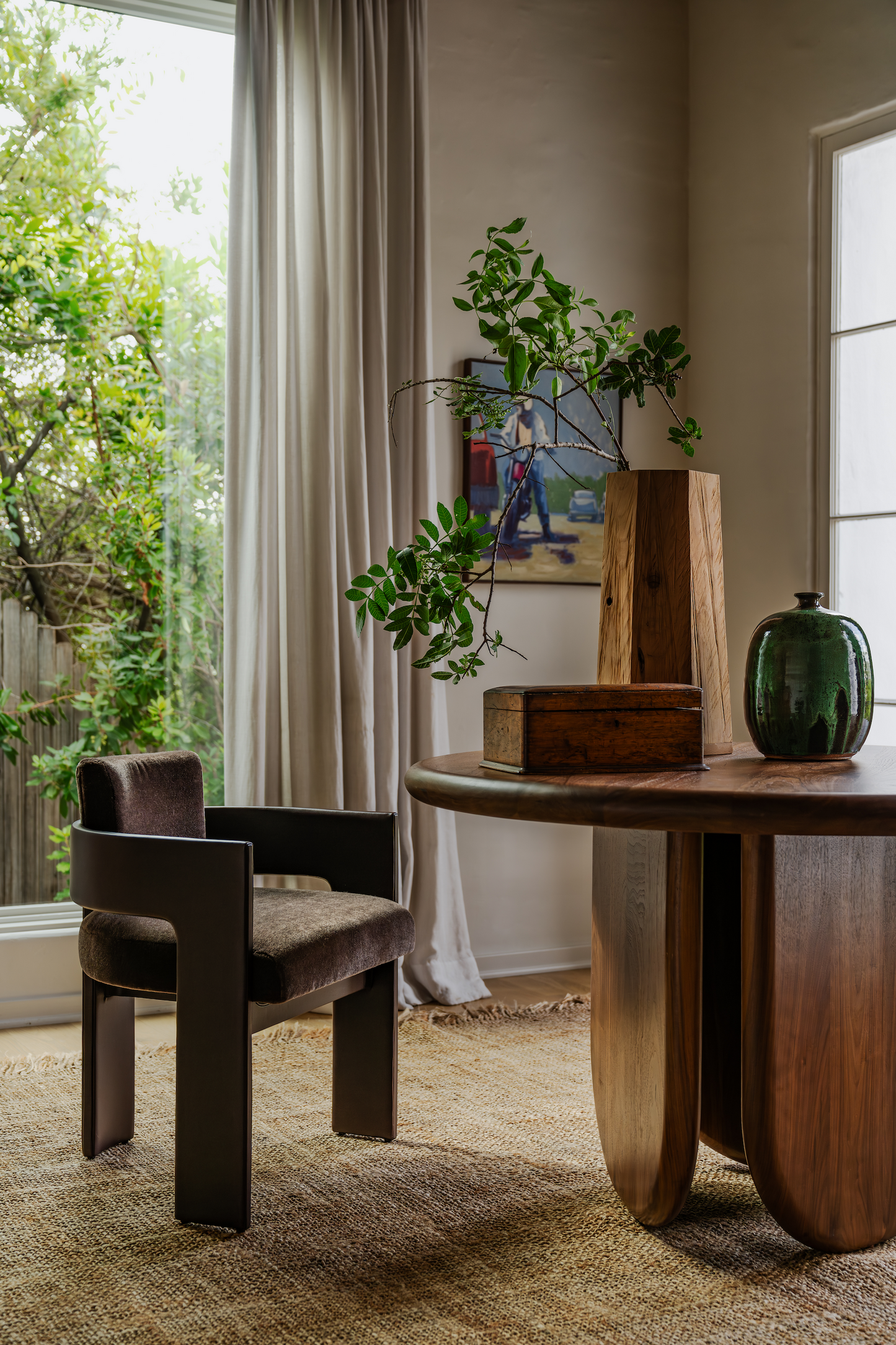 Shown in Natural Walnut finish with C Back Chair