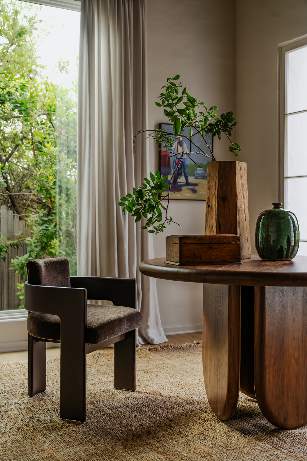 Shown in Natural Walnut finish with C Back Chair