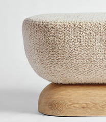 Shown in Natural Oak base with Boucle fabric