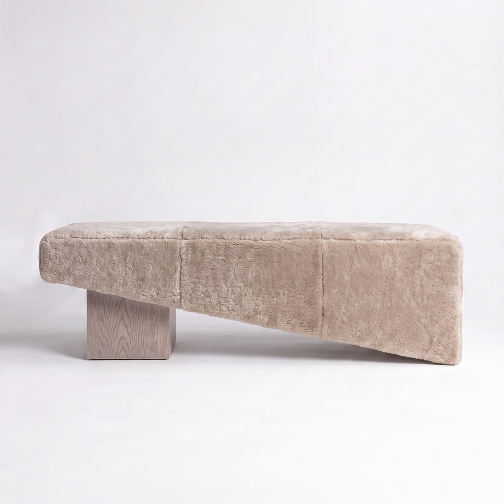 Cerused Grey Oak + Dusty Beige Shearling