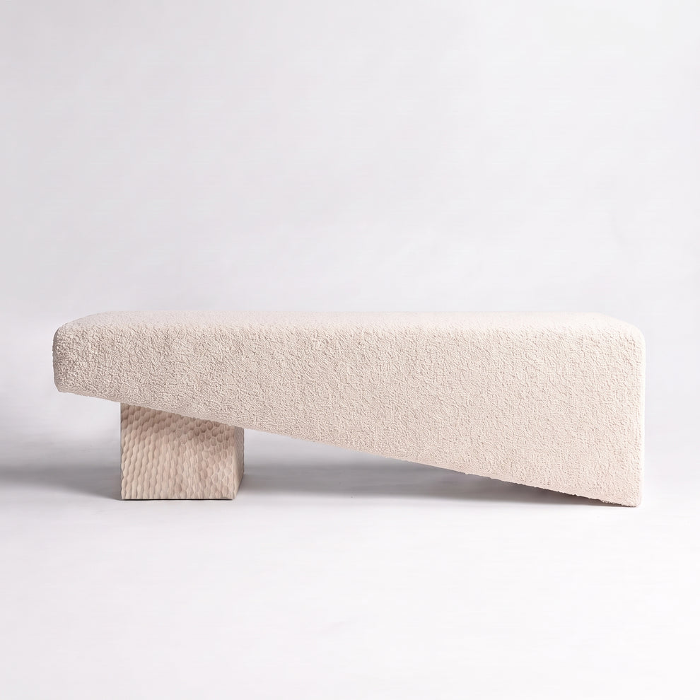 Chiseled Bleached Oak + Ecru Sherpa Boucle