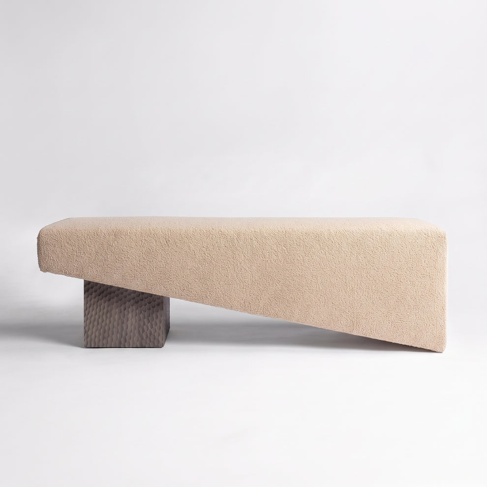 Chiseled Charcoal Oak + Oatmeal Sherpa Boucle