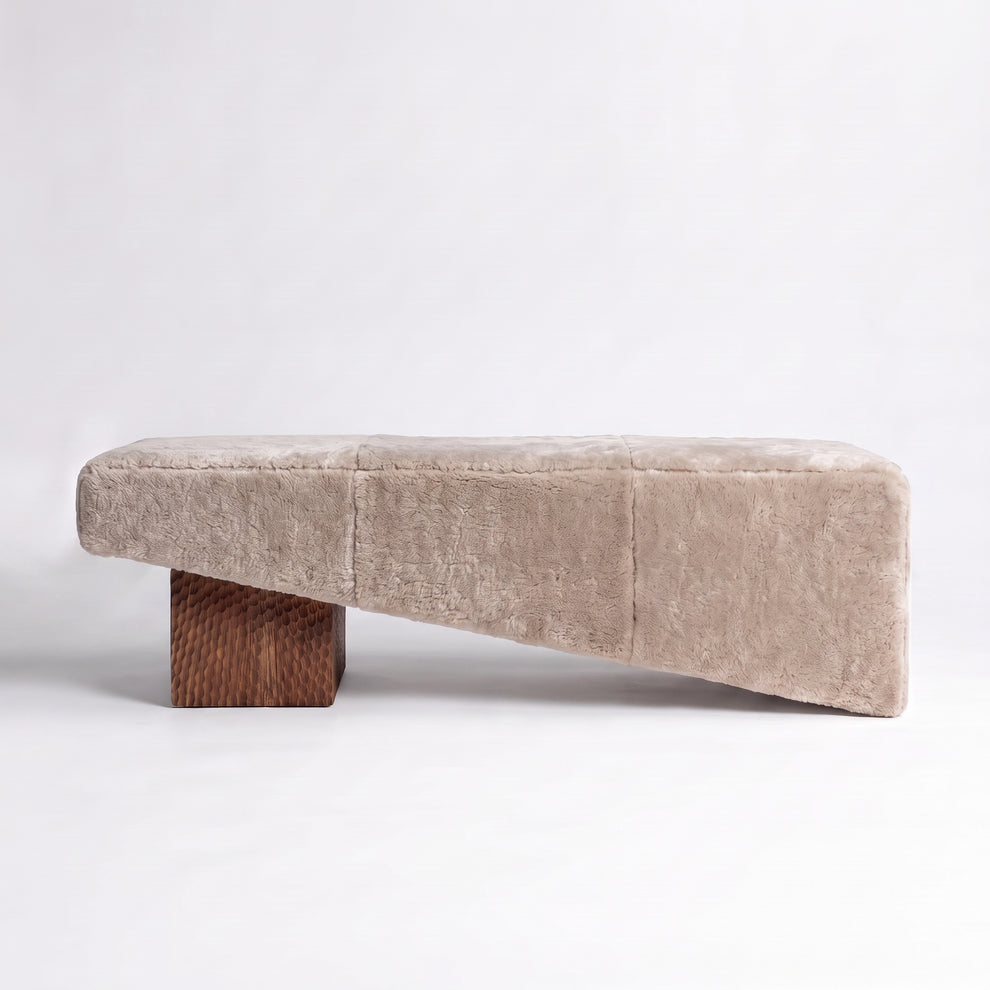 Chiseled Mocha Oak + Dusty Beige Shearling