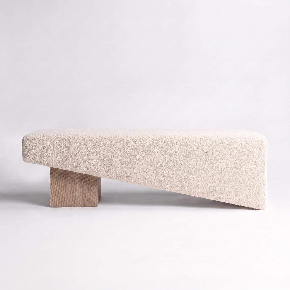 Chiseled Sand Oak + Ecru Sherpa Boucle