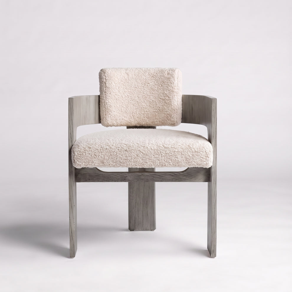 Cerused Grey Oak + Ecru Sherpa Boucle