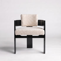 Gloss Ebony Oak + Ecru Sherpa Boucle