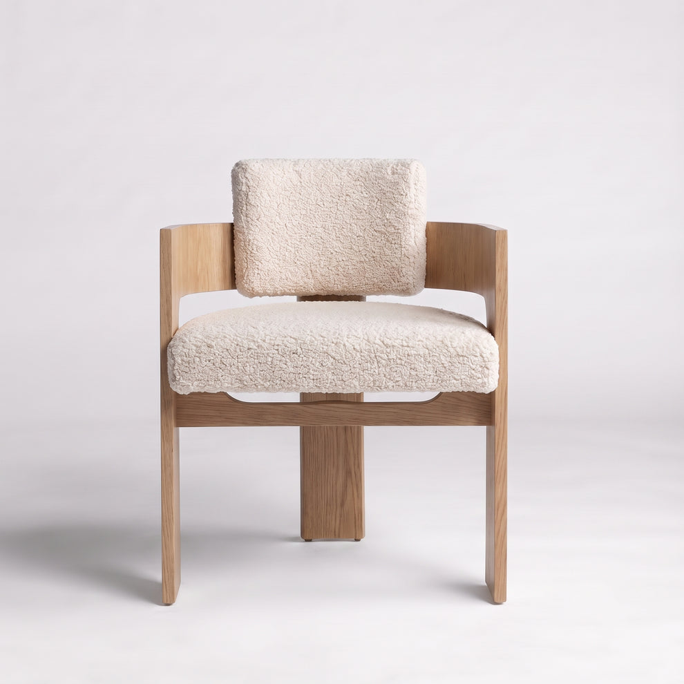 Natural Oak + Ecru Sherpa Boucle