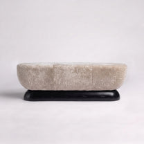 Gloss Ebony Oak + Dusty Beige Shearling