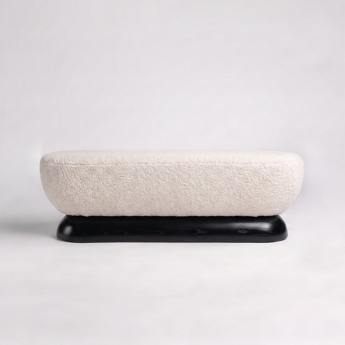 Gloss Ebony Oak + Ecru Sherpa Boucle