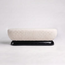 Gloss Ebony Oak + Ecru Sherpa Boucle