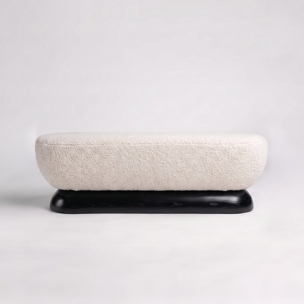 Gloss Ebony Oak + Ecru Sherpa Boucle