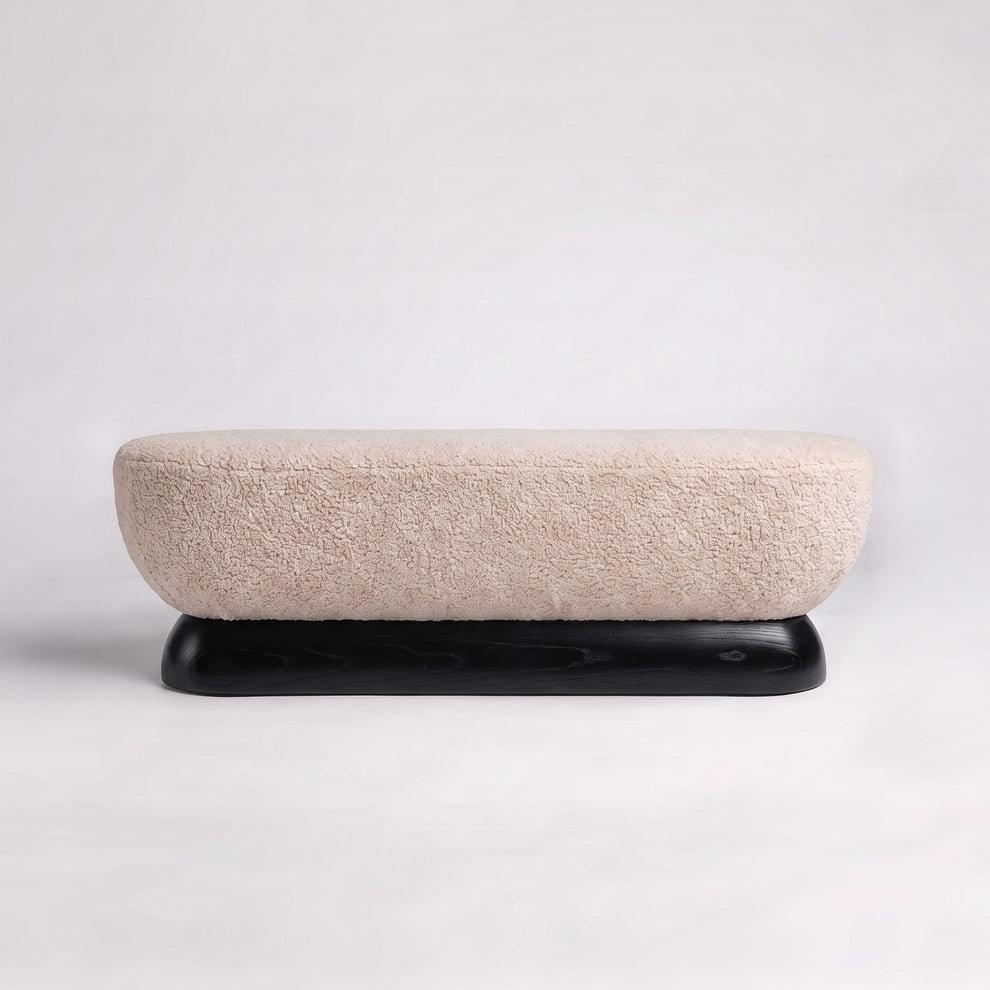 Gloss Ebony Oak + Oatmeal Sherpa Boucle