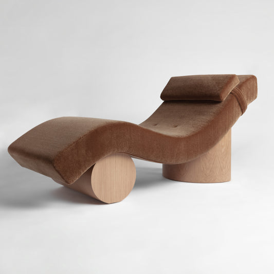 Shown in Natural Oak base with Teddy Bear Mohair body