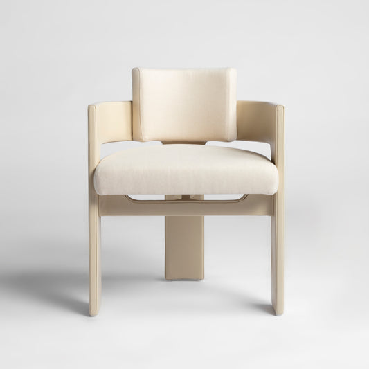 Shown in Almond Leather frame with Almond Wool cushions