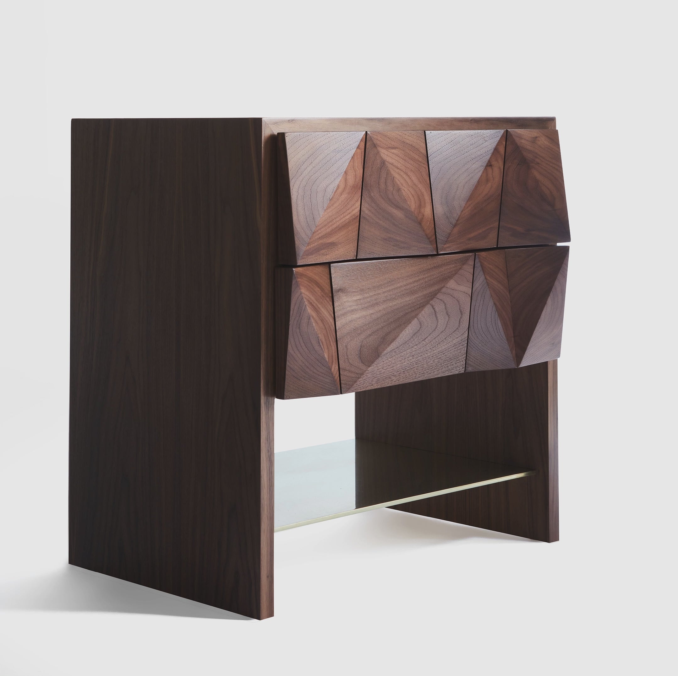 Facet Side Table with Shelf – Cuff Studio